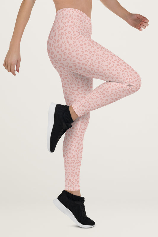 Leopard Print Baby Pink Leggings